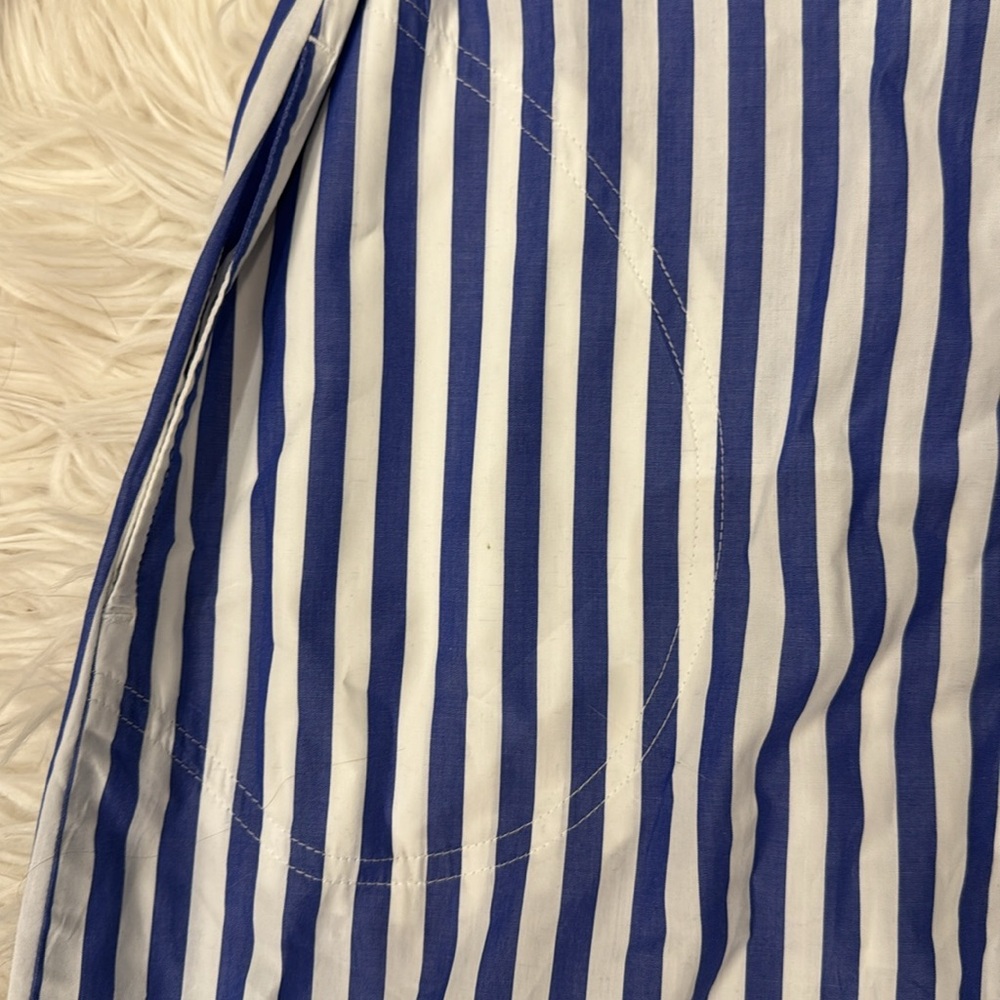 J.Crew Purple and White Striped Dress with Belt - Picture 5 of 8